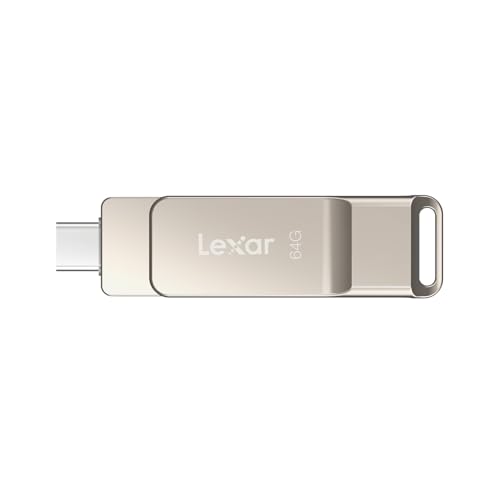 Lexar D40E 64 GB Dual Drive USB 3.2 Gen 1 Type-C Jump Drive, unità flash USB-C con alloggiamento in metallo e design girevole (LJDD40E064G-BNSNG) - Immagine 1