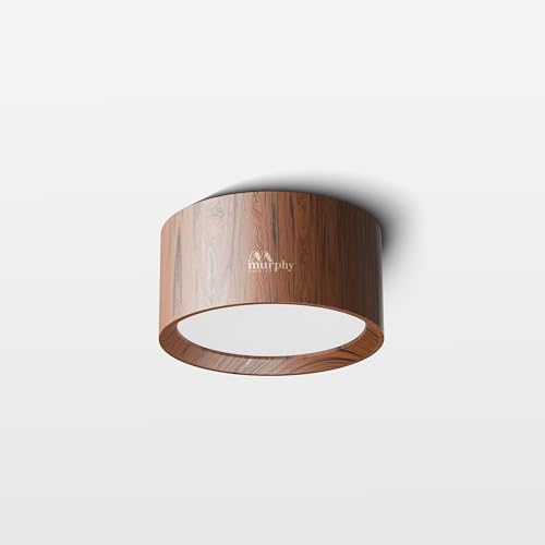 Image of Murphy 3W LED Disc Surface Light Wood Finish | Warm White 3000K | Up to 300 Lumens | Aluminium Body | BIS Approved | 2 Year Warranty | Pack of 1
