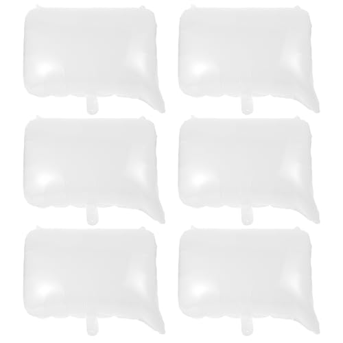 ORFOFE Globos Rectangulares Plateados 6 Pcs para Decoración de Fiesta, Graduación y Cumpleaños, Globos de Película Personalizables para Adornos de Celebración