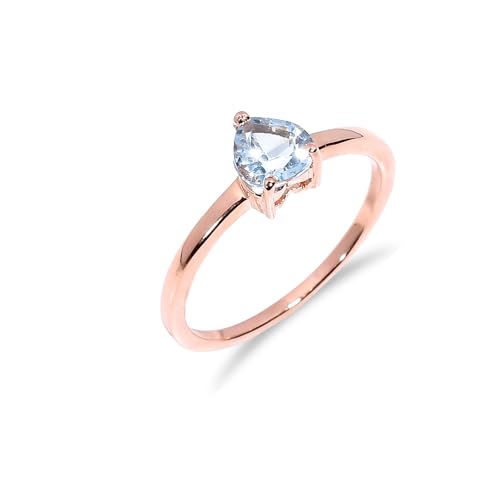 Bague topaze bleu ciel en argent 925 : bijou de fiançailles haut de gamme
