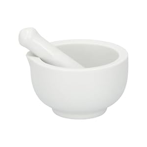 Alpina White Porcelain Mortar and Pestle Set