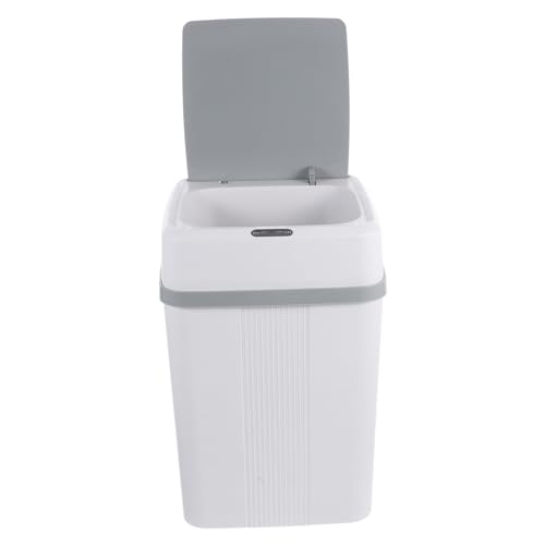 Bote de basura automático con sensor de movimiento plástico blanco miniatura 1