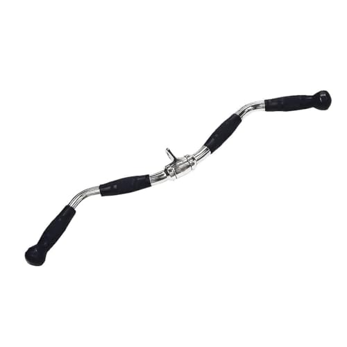 Image of Cable Machine Attachment Combo: Straight bar /Triceps Handle, Zigzag Handle, D Handle Pair, high Pulley LAT bar and Rowing Handle with Safety Lock