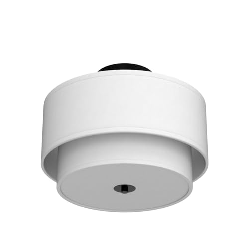 Modern Flush Mount Ceiling Light Fixture - Easric Light Fixtures Ceiling Mount Hallway Light Fixtures Ceiling with White 2-Layer Fabric Shade Drum Ceiling Lights for Bedroom,Living Room,Kitchen,Foyer