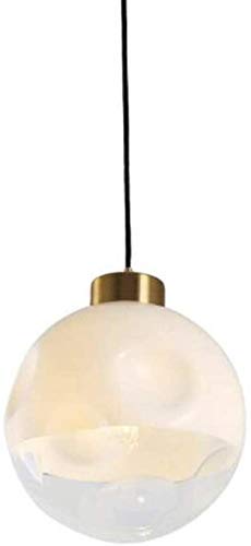 Lámpara de techo colgante de cristal blanco para casa de campo