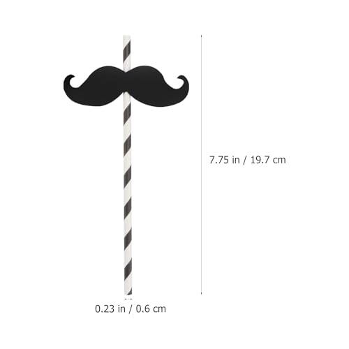 20 pitillos de papel Mustache LALAFINA 19.7 cm miniatura 3