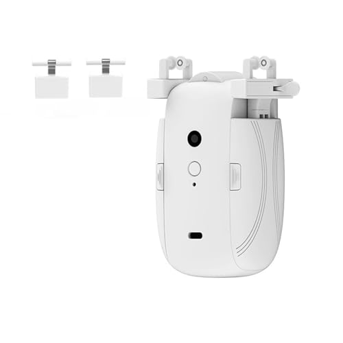 BlesConi Zigbee - Motor de cortina inteligente para aplicación Tuya, abridor automático con batería de 4000 mAh para riel en T, riel en U y cortinas romanas, blanco (1 unidad)