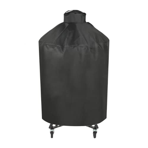 Kamaster Black Grill Cover For Large Big Green Egg Kamado Grill Joe,Waterproof Outdoor Grill Cover For Large Big Green Egg Kamado Ceramic Grill Joe Smoker Accessories(L) #TOP30