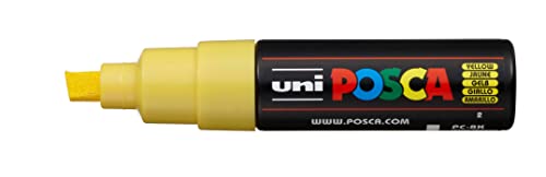 Uni-Ball 720411 - Marcador De Pintura, Punta Biselada 8 Mm, Color Amarillo