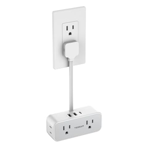 TESSAN Multi Plug Wall Outlet Extender Cover