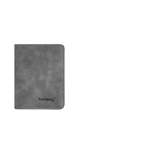 Portefeuille court pour hommes en gris avec fentes pour cartes