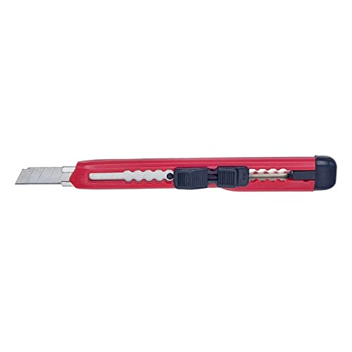Mini Cuttermesser Kartonmesser mit Metallschiene und 9mm Abbrechklinge - 48er-Pack