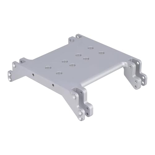 RC部品 For Axial For Wraith RR10 90018 1/10 1個 アルミニウム シャーシ スキッドプレート RCクローラーカー ロールケージ トランスミッション ギアボックス(Silver)