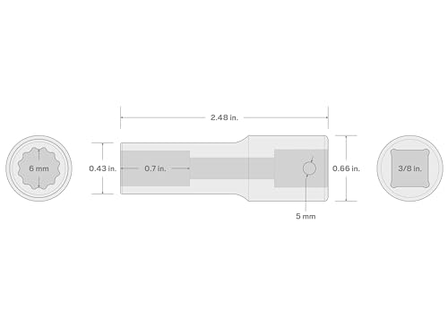 Image of TEKTON 3 /8 Inch Drive x 6 mm Deep 12-Point Impact Socket | SID13306