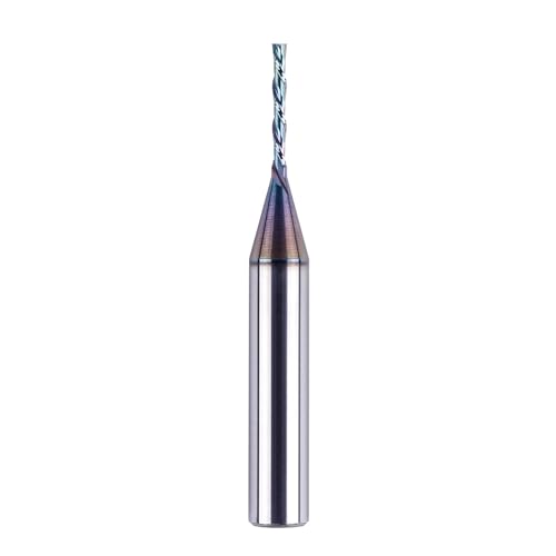 Image of SpeTool 1 /16 Inch Down Cut CNC Router Bits 1 /4 Inch Shank Carbide Spiral Downcut End Mill for Wood Inlay Slot Carving Engraving.