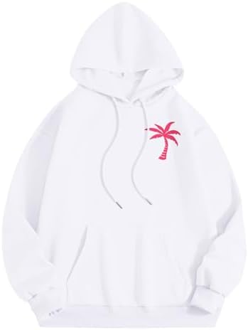 Pink Graphic Hoodies for Teen Girls Kids Womens Cute Letter Print Casual Preppy Sweatshirts Oversized Long Sleeve Y2K Streetwear Tops Pullover