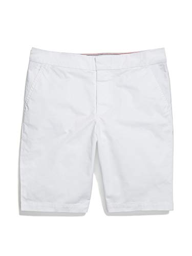 Tommy Hilfiger Women's Stretch Shorts with Velcro Brand Closure and Magnetic Fly, Bright White-PT, 4