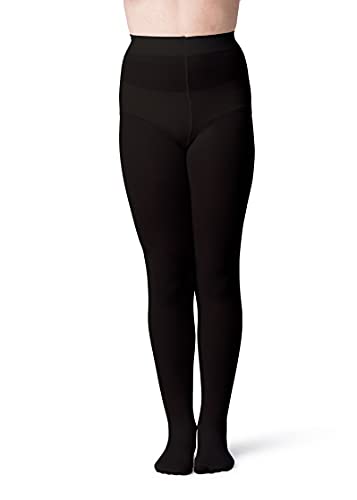 Image of Silky Toes Girls Opaque Microfiber Tights 1-2 Pairs Black White or Colored Nylon Stockings for Kids - ballet footed tights