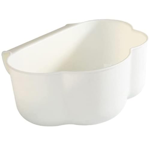 DOITOOL Poubelle Suspendue Cuisine en Plastique Blanc, Corbeille à Déchets Compacte pour Porte D’armoire, Accessoire Pratique pour Organisation et Tri des Déchets Ménagers, Rangement