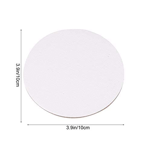 8Pcs 10Cm Round Canvas Drawing Board Premium Art Painting Board Artist Round Shape Canvas Board Oil Paint Canvas Sketchpad Canvases For Painting,Art Canvases For Painting,Painting Canvas(White） #TOP3