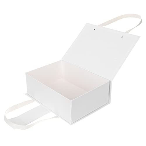 EXHUMKY Handliche Faltbare Magnet Geschenkbox Schwarz Mit Deckel Magnetverschluss Faltbare Aufbewahrungsbox Für Kleine Geschenke Party Und Schmuckverpackung