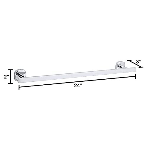 Image of SYNERGY - Premium - Stainless Steel 24 Inch Towel Rod /Towel Rods for Bathroom /Towel Bars /Hangers /Stands /Towel Holders /Bathroom Accessories (Chrome Finish) SY-TH3