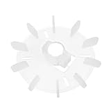 sourcing map 1stk. Rund Welle Ersatzteil Weiß Kunststoff 10 Antriebsrad Motor Klinge 105 * 10mm DE de