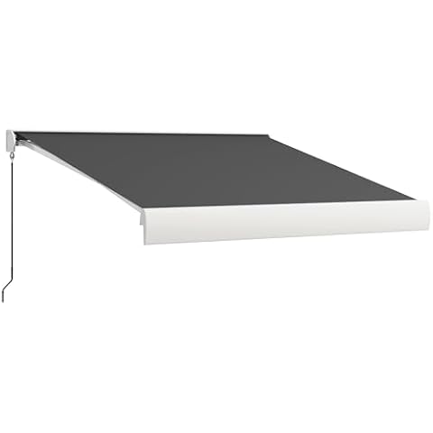Outsunny Electric Manual Retractable Awning Cover