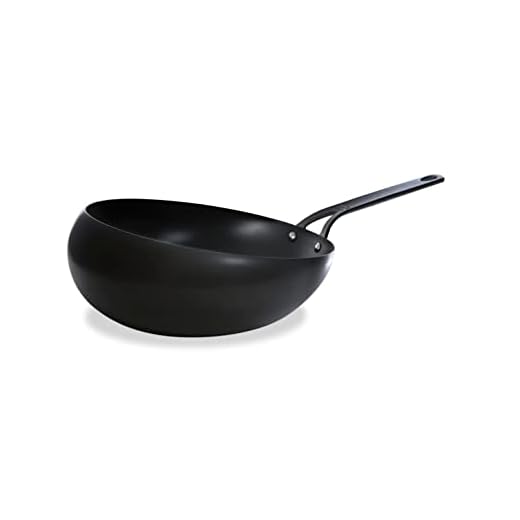 BK Black Steel Inductiegeschikt 30cm Koolstofstaal Wokarang Speciaal Pan, Voorgekruid, Oven- en Braadbestendig tot 350°C, Duurzaam en Professioneel, Zwart
