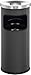 Price comparison product image Durable Metal Round Waste Bin with Ashtray Top - Charcoal - Bin Capacity 17 Litres - Ashtray Capacity 2 Litres - Perfect For Sheltered Outdoor Areas