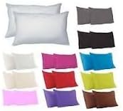 Pair of 200 TC Percale PLAIN Cream Super King Size 3 Foot Pillowcases