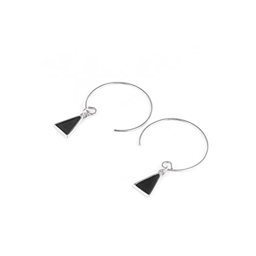 Boucles d'oreilles S925 en argent sterling géométriques et chic pour femme