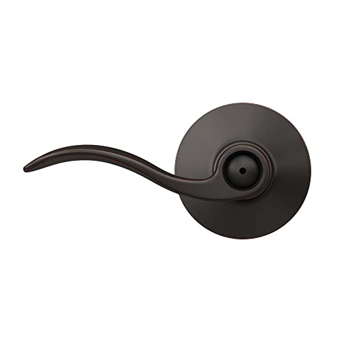 Image of SCHLAGE F40 Acc 716 Accent Door Lever, Bed & Bath Privacy Lock, Aged Bronze (Pack of 4)