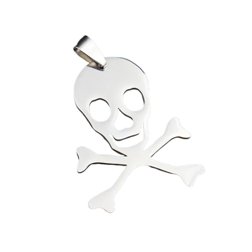 Pendentif crâne de pirate petite taille pour éviter les bijoux lourds et irritants