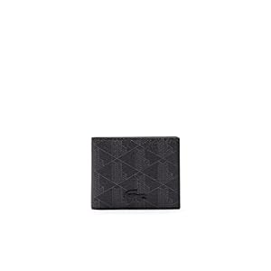 Lacoste NH3697LX, Accessoire de Voyage -Portefeuille Homme, Allover Monogram Noir Gri, Taille Unique