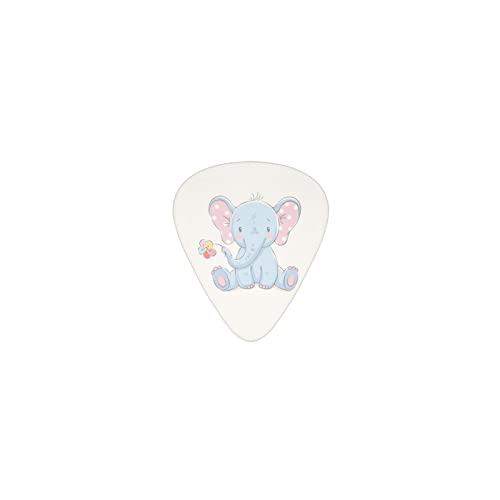 可愛い象 デザインギターピック guitar pick ティアドロップ型 エレキギター/アコースティックギター/クラシックギター/ベース等の練習に最適な12枚セット