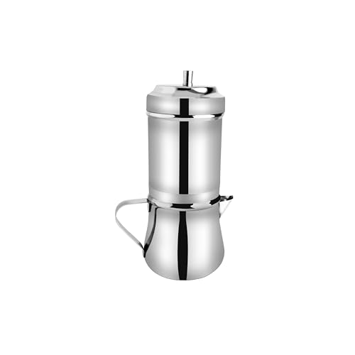 Image of Embassy Stainless Steel Coffee Filter Special Belly with Handle | Size - 5 | South Indian Traditional Coffee /Kaapi Maker | Decoction Coffee Maker /Brewer