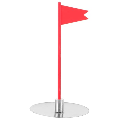 BESPORTBLE Golf Cart Flags 1 Set Golf Flag and Cup Putting Cups and Indoor Putting Hole Training Aid Ideal for Parties