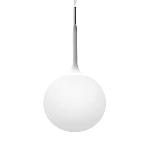 Lámpara de techo de cristal blanco estilo moderno y acabado esférico