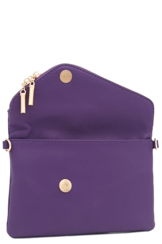 Image of FashionPuzzle Envelope Wristlet Clutch Crossbody Bag with Chain Strap