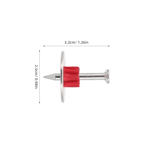 UKCOCO 100 clavos resistentes pequeños para madera y paredes de concreto, clavos carpinteros de plástico y metal plateados con anclaje extendido para obra profesional y carpintería miniatura 2