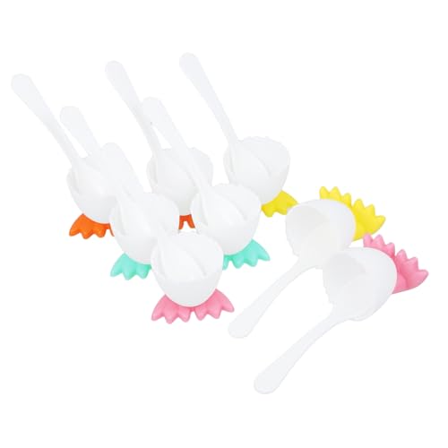 Ciieeo Egg Holder Cup Tray Set Pieces Adorable Foot Shape Egg Cups Soft Safe for Boys and Girls Kitchen Decor