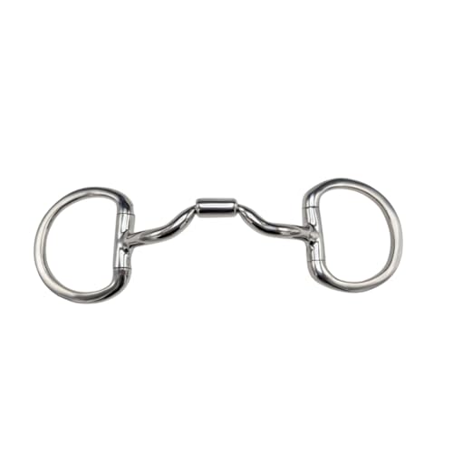 QEPAA CRAFTS Horse Snaffle Bit Stainless Steel Professional Equestrian Horse Bit for Training Riding & Horse Tack Equipment (Silver)