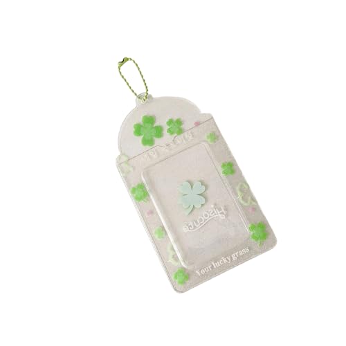 3インチ写真フォトカードフォトカードプロテクタースリーブキーチェーンバックパック財布装飾PVCカードストレージオーガナイザーの漫画写真カードスリーブ