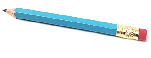 Lápices mitad con borrador, color turquesa claro, caja x48 miniatura 2