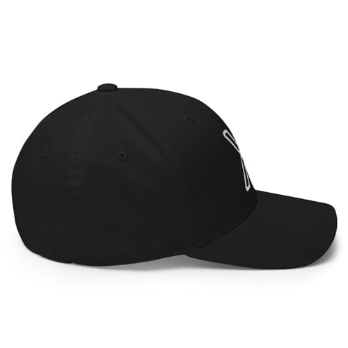FX XRP Fitted Hat Embroidered Curved Bill Mid Crown Closed-Back Structured Twill Cap - Image 7