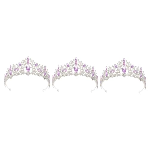 Couronne de mariage et décor nuptial VICASKY diadème haut de gamme en lot de 3