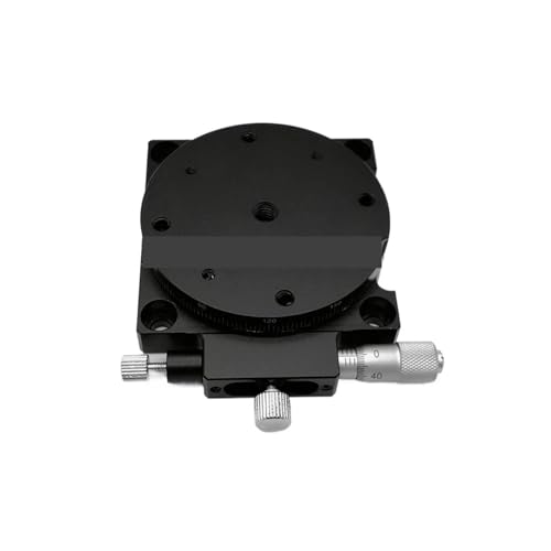 Etapa giratoria manual de eje R de 60 mm y etapa lineal RS60-L con soporte de carga de 29,4 N
