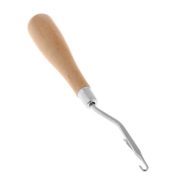 2X Wooden Bent Latch Hook Tool-image-15