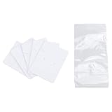 SEWOART Tarjetas para Collar y Pendientes de Papel Kraft Grueso Estampado Dorado, 100 Unidades para Exhibición y Embalaje de Joyas, Tamaño Estándar, Resistentes y Ecológicas, Adecuado